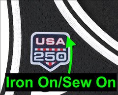 USA 250 Patch NBA Finals San Antonio Spurs Basketball Jersey Patch Anniversary