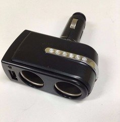 USB & 2 WAY CAR CIGARETTE LIGHTER  SOCKET SPLITTER DC12V CHARGER ADAPTER ASK-G1