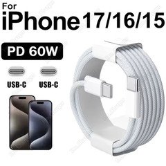 USB-C to Type C Cable Fast Charger Charging Cord Lot For iPhone Air 16 17 15 Pro