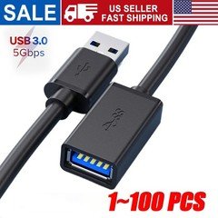 USB3.0 Extension Cable High Speed Extender Cord Adapter TypeA Male to Female LOT