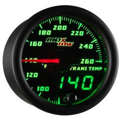 USED MAXTOW DOUBLE VISION TRANSMISSION TEMPERATURE GAUGE w SENSOR