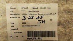 Used Speedometer Gauge fits: 2012 Ram Dodge 2500 pickup cluster Chassis Cab w/in