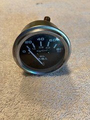 Used Standard 2-1/8" Oil Pressure Gauge registers 0-80 psi