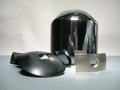 USED SUN NC-4 Chrome Tachometer Mounting Deep Cup