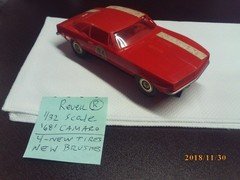 Used Vintage Revell 1/32 Scale '68' Camaro Slot Car Red (see pictures)