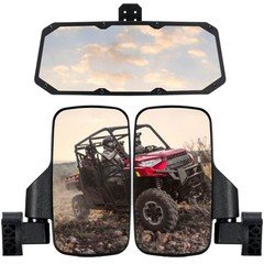 UTV Mirrors Set for Polaris Ranger Pro-Fit 2015-2025 Side & Center