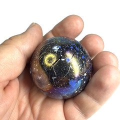 Vacor Jupiter Confetti Marble ~1.9" Toe Breaker Huge Mint MIB Glass Marbles