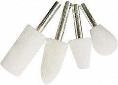 Value Collection 4 Piece, 1/4" Shank Diam, Wool Felt Bob Set Medium Density, ...