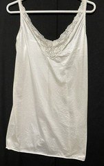 Vanity Fair Silky White Nylon Lace Nightgown Negligee Slip Size 36 USA Vintage