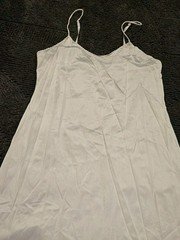 Vanity Fair White Nightgown Vintage 100% Nylon Size 32 38/44 Long Length