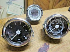 vdo industrial gauges bar oil pressure motor temp warning light