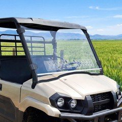 Vented Windshield Front Window Scratch Resistant For Kawasaki Mule Pro MX 17-26