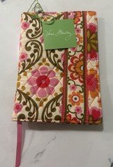VERA BRADLEY Paperback BOOK COVER - NWT FOLKLORIC Orange Pink Green Mod Flowers