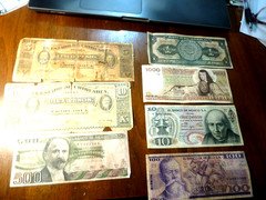 very old  Mexico Banknotes Lot  Pesos 1914-1989