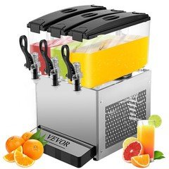 VEVOR 12Lx3 Commercial Beverage Dispensers Cold and Hot Juice Dispenser 9.5 Gal