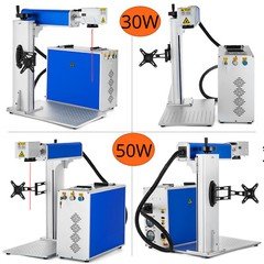 🔥VEVOR 20W 30W 50W Raycus Fiber Laser Metal Marking Machine Rotary Axis