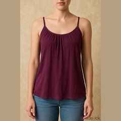 Victoria's Secret built in Bra Top loose fitting adjustable straps purple Sz M
