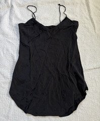 Victoria's Secret Women’s Full Slip Black Solid Silk Spaghetti Straps Size M