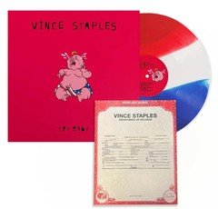 Vince Staples Cry Baby (LE Red White Blue  Autographed Birth Certificate IN HAND