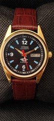 Vintag  Automatic Citizen Japan Made Black Dial Day/ Date  Men's Wrist Watch