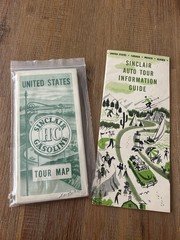 Vintage 1950s Sinclair Oil Auto Tour Information Guide And Tour Map 
