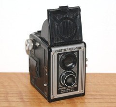 Vintage 1950's Spartus Full-Vue Box Camera - Top View - Made In USA - Untested
