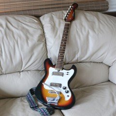 Vintage 1960’s ELECTRIC GUITAR with original STRAP by SEKOVA Japan RARE!