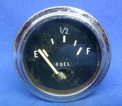 Vintage 1960s Stewart Warner No Logo Studebaker 12v Fuel Level Gauge 2-1/16"