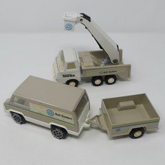Vintage 1970s Lot of 3 Mini Tonka Bell Systems Trucks Made in USA