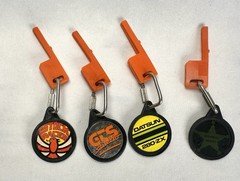 Vintage 1980 Kidco Burnin Key Cars Lot of 4 Keys Datsun GTS Highway Patrol