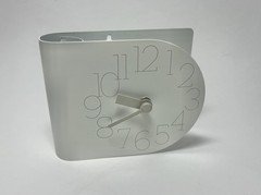 Vintage 1980s 1990s - Canetti Wakita Modern White Desk Clock - Japan 4.25” Tall