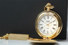 Vintage 1993 Seiko Alba Success Pocket Watch V701-0A10 Full Hunter Gold JAPAN