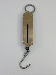 Vintage 50lb Hook Brass Feed Scale Primative Antique General Store