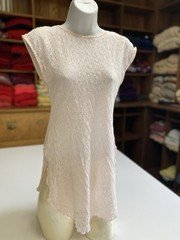 Vintage 80s Cinema Etoile S Stretch Lace Short Nightgown Bow Back Pink