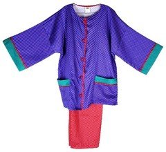 Vintage 80s Donna Richard for Gilligan O'Malley Silky Geometric Print Pajama Set