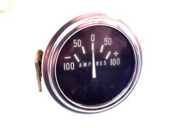VINTAGE 828012 STEWART WARNER 100 AMP AMPERES GAUGE NOS NEW