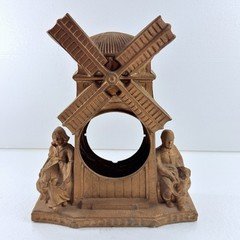 Vintage Admiral Windmill Novelty Gibraltar Cast Iron Clock Shell Case