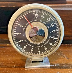 Vintage Airguide Dash Mount Altimeter Gauge White Automobile Accessory USA
