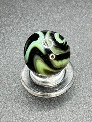 Vintage Alley Agate Pistachio Marble 0.629” UV Active w/ Extremely Busy Pattern