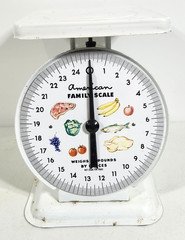 Vintage American Family Metal Kitchen Scale  Up To 25 lbs