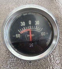 Vintage Amperes Gauge Made In The USA