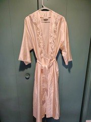 Vintage Barbizon Peach Toby Ballet Nightgown Small Robe Medium Cuddleskin New 