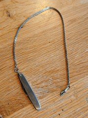 Vintage Bates & Bacon Pocket Watch Chain W/H Boker Folding Pen Knife Deco Fob
