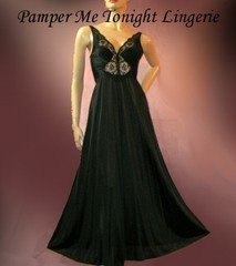 Vintage Black Nightgown 