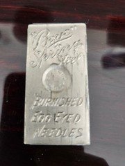 Vintage Boye Spring Steel Burnished Egg Eyed Needles Case Holder Sewing 1920’s