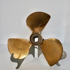 Vintage Bronze Boat Propeller 10.25” 3-Blade Marine Prop Marked Columbian L6KB