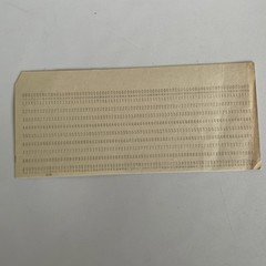 Vintage Computer Hollerith IBM Punch Card with Square Corners