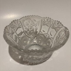 Vintage Crystal Deep Candy Serving Dish 4" Tall Bowl
