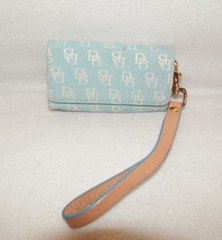 Vintage Dooney Bourke Handbag Wristlet Caddy Card Case Coin Purse Leather Rare