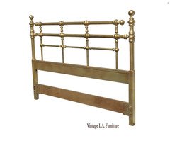 Vintage Drexel Hollywood Regency  Gold Queen Headboard by Drexel